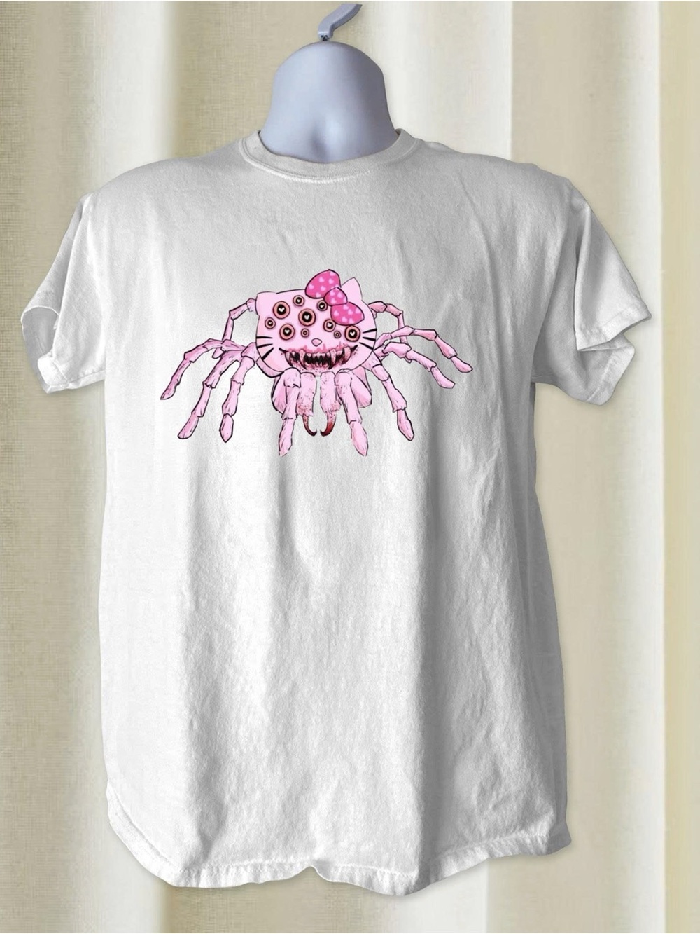 Pink Spider Coquette Graphic White Tshirt